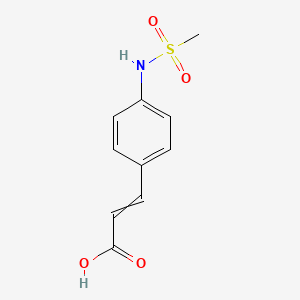 molecular formula C10H11NO4S B8657276 3-{4-[(Methylsulfonyl)amino]phenyl}acrylic acid 