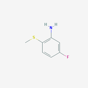 molecular formula C7H8FNS B8657292 5-Fluoro-2-(methylthio)aniline 