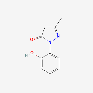 molecular formula C10H10N2O2 B8657305 3H-Pyrazol-3-one, 2,4-dihydro-2-(2-hydroxyphenyl)-5-methyl- CAS No. 19685-20-2