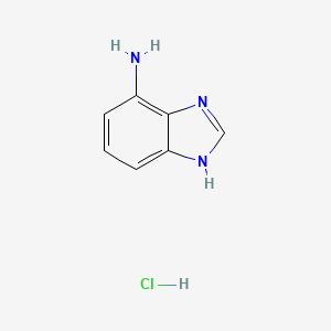 molecular formula C7H8ClN3 B8657314 1H-Benzo[d]imidazol-4-amine hydrochloride 