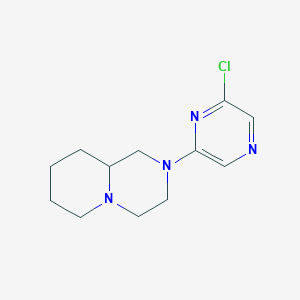 molecular formula C12H17ClN4 B8657320 2-(6-Chloro-2-pyrazinyl)-octahydro-2H-pyrido [1,2-a]pyrazine 