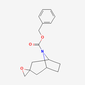 molecular formula C16H19NO3 B8657344 Benzyl 8-azaspiro[bicyclo[3.2.1]octane-3,2'-oxirane]-8-carboxylate 