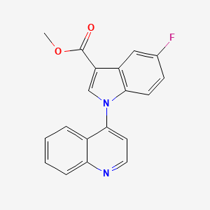 molecular formula C19H13FN2O2 B8657347 Methyl 5-fluoro-1-(quinolin-4-yl)-1H-indole-3-carboxylate CAS No. 649551-01-9