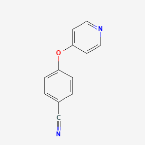 molecular formula C12H8N2O B8657366 4-(Pyridin-4-yloxy)benzonitrile 