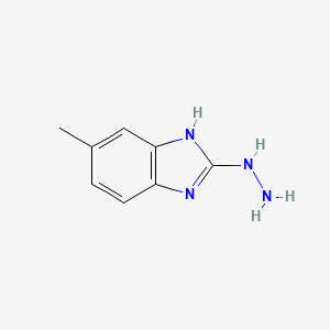 molecular formula C8H10N4 B8657383 2-Hydrazinyl-5-methyl-1H-benzo[d]imidazole 