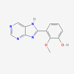 molecular formula C12H10N4O2 B8657390 2-methoxy-3-(7H-purin-8-yl)phenol CAS No. 89469-38-5
