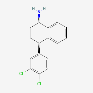 molecular formula C16H15Cl2N B8657402 cis-4-(3,4-Dichlorophenyl)-1,2,3,4-tetrahydronaphthalen-1-amine CAS No. 755752-66-0