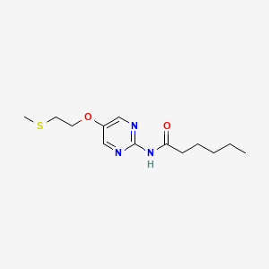 molecular formula C13H21N3O2S B8657440 N-(5-(2-(methylthio)ethoxy)pyrimidin-2-yl)hexanamide CAS No. 1057667-17-0