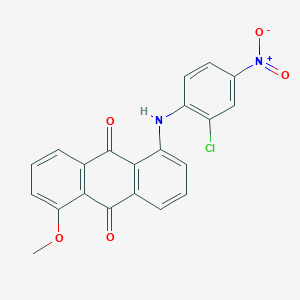 molecular formula C21H13ClN2O5 B8657451 1-(2-Chloro-4-nitroanilino)-5-methoxyanthracene-9,10-dione CAS No. 62322-92-3
