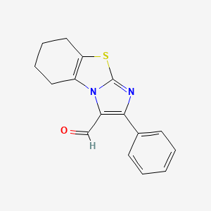 molecular formula C16H14N2OS B8657472 2-Phenyl-5,6,7,8-tetrahydroimidazo[2,1-b]benzothiazole-3-carbaldehyde 