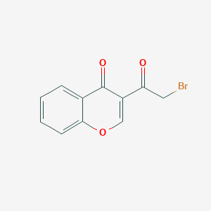 molecular formula C11H7BrO3 B8657501 3-(Bromoacetyl)-4H-1-benzopyran-4-one CAS No. 61676-01-5