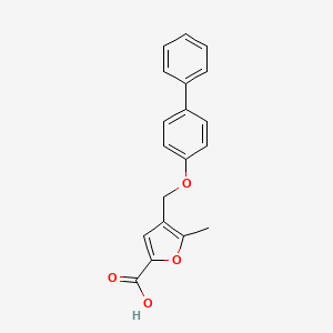 4-[([1,1'-Biphenyl]-4-yloxy)methyl]-5-methyl-2-furancarboxylic acid