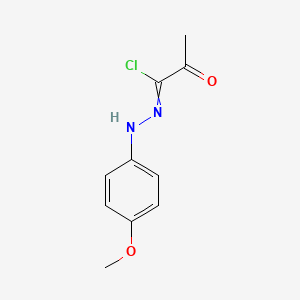 Propanehydrazonoyl chloride, N-(4-methoxyphenyl)-2-oxo-
