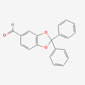 molecular formula C20H14O3 B8657649 2,2-Diphenyl-1,3-benzodioxol-5-carbaldehyde 