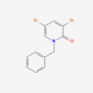 molecular formula C12H9Br2NO B8657655 1-benzyl-3,5-dibromopyridin-2(1H)-one 