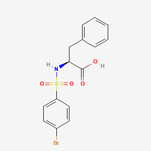 molecular formula C15H14BrNO4S B8657717 (S)-2-(4-bromobenzenesulfonylamino)-3-phenylpropanoic acid 
