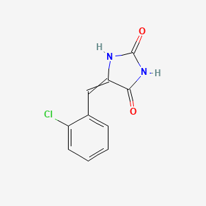 molecular formula C10H7ClN2O2 B8657729 2,4-Imidazolidinedione, 5-[(2-chlorophenyl)methylene]- CAS No. 7449-58-3