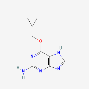 molecular formula C9H11N5O B8657735 2-Amino-6-(cyclopropylmethoxy)-9H-purine 