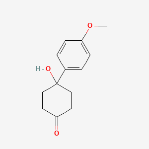 molecular formula C13H16O3 B8657745 4-Hydroxy-4-(4-methoxy-phenyl)-cyclohexanone 