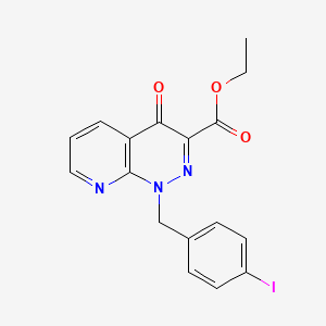 molecular formula C17H14IN3O3 B8657757 ethyl 1-[(4-iodophenyl)methyl]-4-oxopyrido[2,3-c]pyridazine-3-carboxylate 