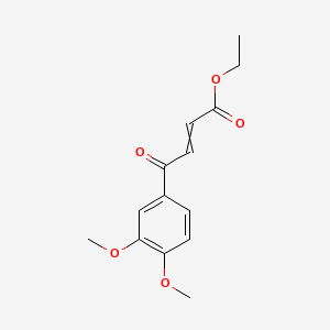 molecular formula C14H16O5 B8657764 Ethyl 4-(3,4-dimethoxyphenyl)-4-oxo-2-butenoate CAS No. 222634-44-8
