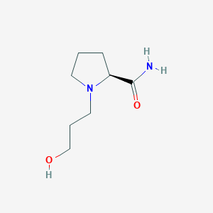 molecular formula C8H16N2O2 B8657772 (S)-1-(3-hydroxypropyl)pyrrolidine-2-carboxamide 