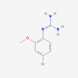 molecular formula C8H10BrN3O B8657797 1-(4-Bromo-2-methoxyphenyl)guanidine 