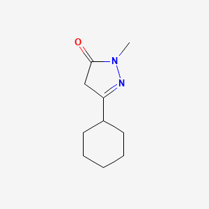 molecular formula C10H16N2O B8657809 5-Cyclohexyl-2-methyl-2,4-dihydro-3H-pyrazol-3-one CAS No. 61199-34-6