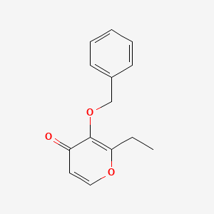 molecular formula C14H14O3 B8657834 3-Benzyloxy-2-ethyl-4-pyrone CAS No. 111782-87-7