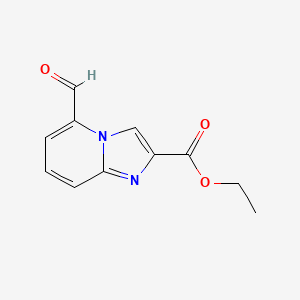 molecular formula C11H10N2O3 B8657840 Ethyl 5-formylimidazo[1,2-a]pyridine-2-carboxylate 
