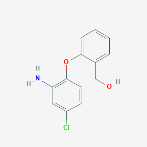 molecular formula C13H12ClNO2 B8657849 [2-(2-Amino-4-chlorophenoxy)phenyl]methanol CAS No. 61715-57-9