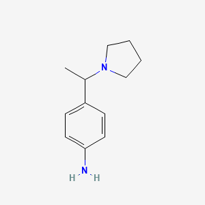 molecular formula C12H18N2 B8657861 4-(1-Pyrrolidin-1-yl-ethyl)-phenylamine 