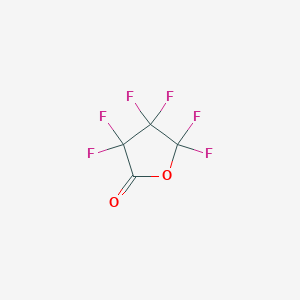 molecular formula C4F6O2 B8657882 3,3,4,4,5,5-Hexafluorooxolan-2-one CAS No. 702-35-2