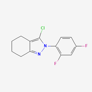 molecular formula C13H11ClF2N2 B8657922 3-chloro-2-(2,4-difluorophenyl)-4,5,6,7-tetrahydro-2H-indazole CAS No. 63419-03-4