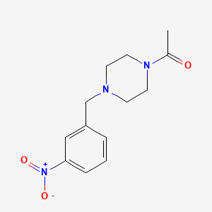 molecular formula C13H17N3O3 B8657984 1-{4-[(3-Nitrophenyl)methyl]piperazin-1-yl}ethan-1-one CAS No. 314061-27-3