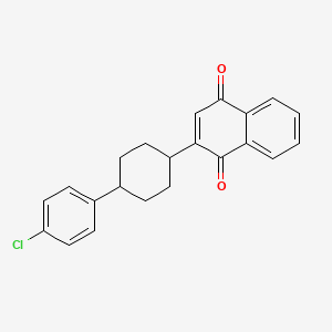 molecular formula C22H19ClO2 B8657988 2-((1R,4r)-4-(4-chlorophenyl)cyclohexyl)naphthalene-1,4-dione 