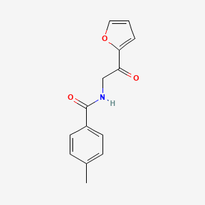 molecular formula C14H13NO3 B8658007 N-(2-(Furan-2-yl)-2-oxoethyl)-4-methylbenzamide CAS No. 88352-94-7