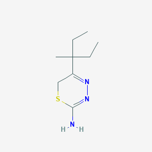 molecular formula C9H17N3S B8658015 5-(3-Methylpentan-3-yl)-6H-1,3,4-thiadiazin-2-amine CAS No. 90625-57-3