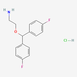 molecular formula C15H16ClF2NO B8658037 Ethanamine, 2-[bis(4-fluorophenyl)methoxy]-, hydrochloride 