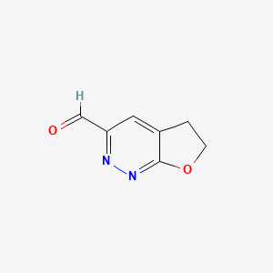 molecular formula C7H6N2O2 B8658038 5,6-Dihydrofuro[2,3-c]pyridazine-3-carbaldehyde 