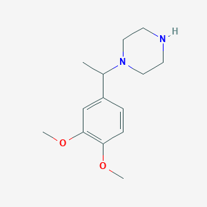 molecular formula C14H22N2O2 B8658056 4-[1-(3,4-Dimethoxyphenyl)ethyl]piperazine 
