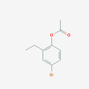 molecular formula C10H11BrO2 B8658073 Acetic acid 4-bromo-2-ethyl-phenyl ester 