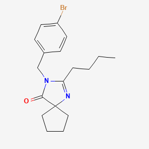3-[(4-Bromophenyl)methyl]-2-butyl-1,3-diazaspiro[4.4]non-1-en-4-one
