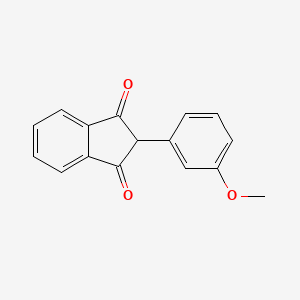 molecular formula C16H12O3 B8658097 2-(3-Methoxyphenyl)-1H-indene-1,3(2H)-dione CAS No. 6149-23-1