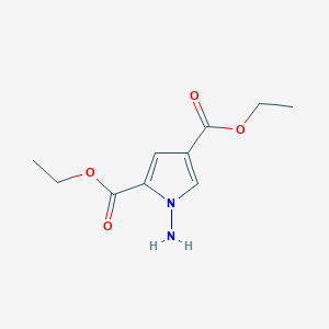 molecular formula C10H14N2O4 B8658109 diethyl 1-amino-1H-pyrrole-2,4-dicarboxylate 