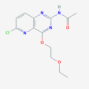 molecular formula C13H15ClN4O3 B8658123 N-(6-Chloro-4-(2-ethoxyethoxy)pyrido[3,2-d]pyrimidin-2-yl)acetamide CAS No. 917757-50-7