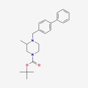 molecular formula C23H30N2O2 B8658144 Tert-butyl 3-methyl-4-[(4-phenylphenyl)methyl]piperazine-1-carboxylate 