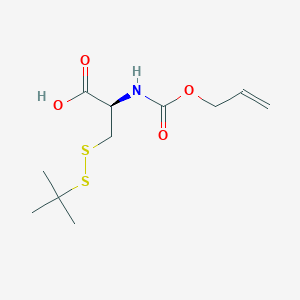 molecular formula C11H19NO4S2 B8658166 3-(tert-Butyldisulfanyl)-N-{[(prop-2-en-1-yl)oxy]carbonyl}-L-alanine CAS No. 854032-63-6