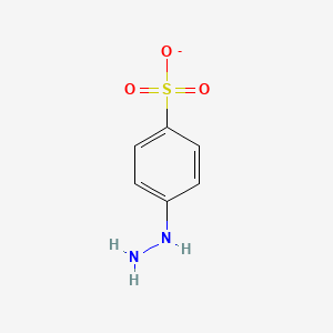 molecular formula C6H7N2O3S- B8658229 4-Hydrazinylbenzenesulfonate 