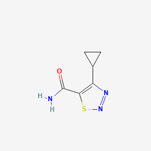 molecular formula C6H7N3OS B8658239 4-Cyclopropyl-1,2,3-thiadiazole-5-carboxamide 